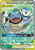 Blastoise & Piplup GX (Alternate Full Art)/236  - Holofoil SM  Cosmic Eclipse - Ultra Rare