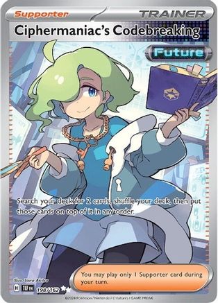 Ciphermaniac's Codebreaking 198/162  - Holofoil SV05 Temporal Forces - Ultra Rare